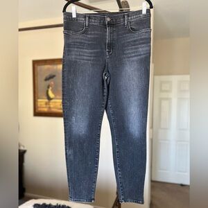 J Brand Alana High-Rise Crop Skinny Jeans Spectre Grey Acid Wash Denim